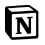 Notion logo - productivity and collaboration workspace application